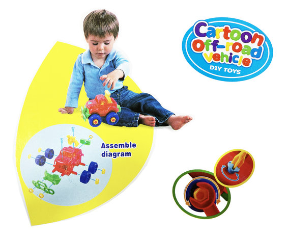 Toy Car Building Kit DIY - Educational Playset Vehicle A