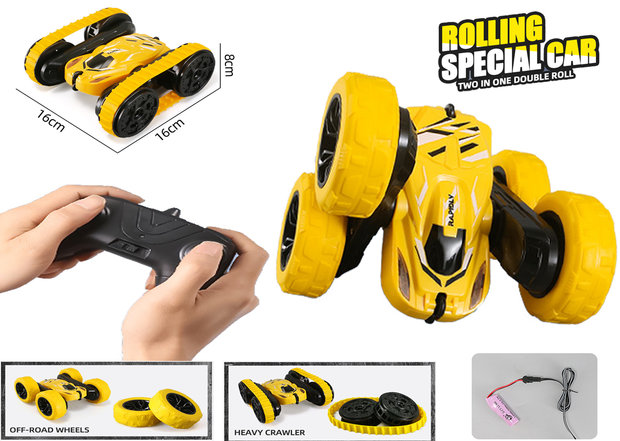 RC Stunt Car RAPIDLY 1:16 - 2IN1 afstand bestuurbaar auto 2.4GHZ G