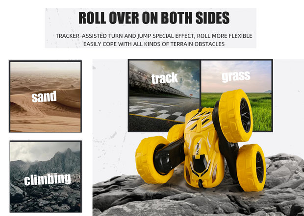 RC Stunt Car RAPIDLY 1:16 - 2IN1 afstand bestuurbaar auto 2.4GHZ G