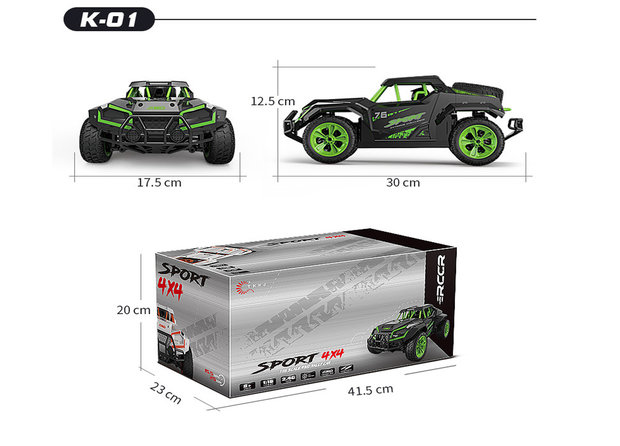 RC 4x4 WD sport auto - 25KM - 2.4ghz afstand bestuurbare race car - 1:16 TKKJ