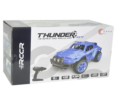 Rc auto 4x4 WD Rally 25km/u - TKKJ K06 - 2.4GHZ 1:16 - OFF ROAD Sport Thunder Car 