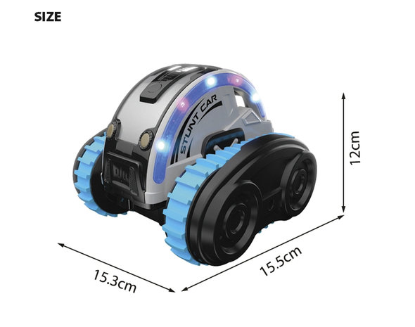 Rc stunt auto en boot 2in1 Amphibious - 2.4GHZ 4WD - verwisselbare banden - LED Lights, Waterproof