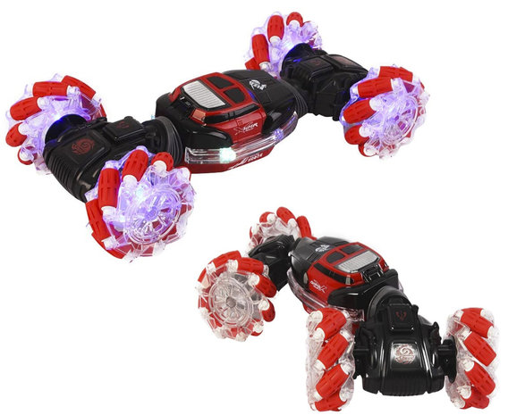 RC Stunt Car 4WD 2.4GHz - dubbelzijdig monster crawler met LED licht en Music