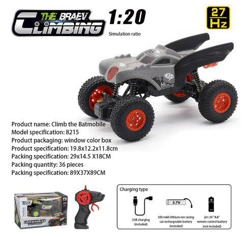 Rc Monster Crawler auto - off-road 27 HZ- Little Bat - climbing Braev Short car 1:20 