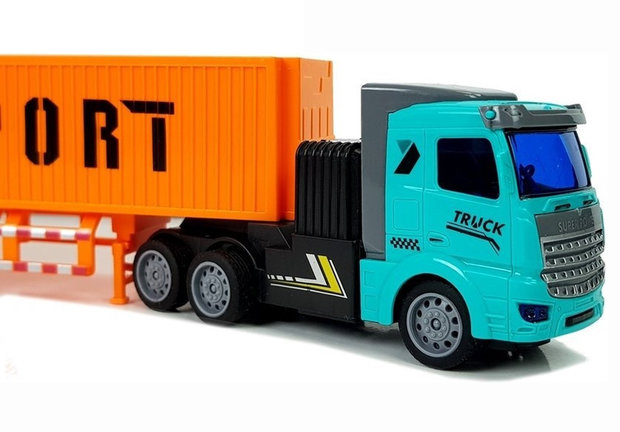 Rc Vrachtwagen met trailer - Export transporter Truck LOADING - 1:46 27MHZ