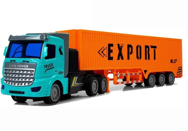 Rc Vrachtwagen met trailer - Export transporter Truck LOADING - 1:46 27MHZ