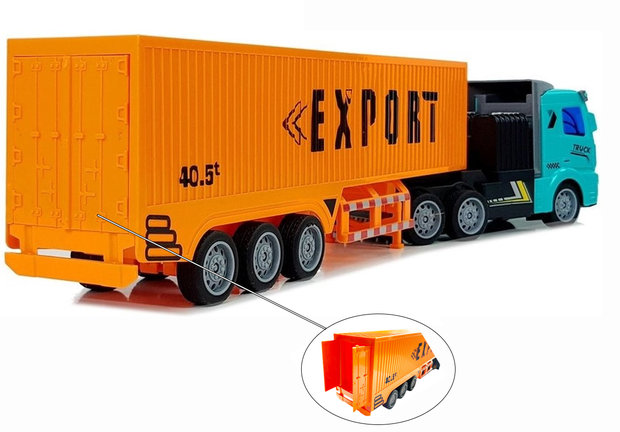 Rc Vrachtwagen met trailer - Export transporter Truck LOADING - 1:46 27MHZ