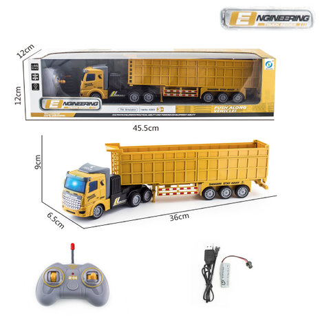 Rc Vrachtwagen met laadbak - Engineering Kiepwagen Truck - 1:46 27MHZ 