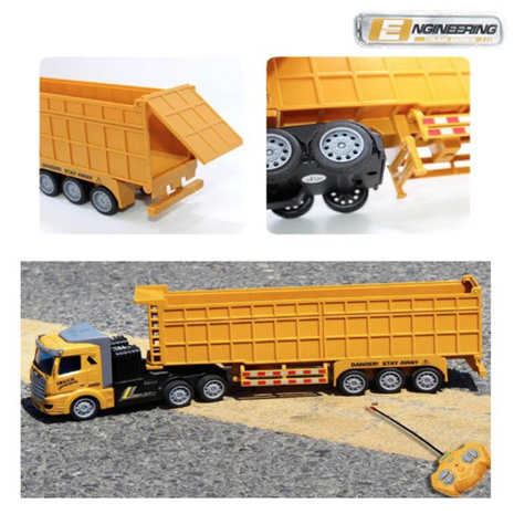 Rc Vrachtwagen met laadbak - Engineering Kiepwagen Truck - 1:46 27MHZ 