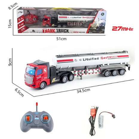 Rc Tankwagen - Oil Tank Gas Truck - 1:46 27MHZ 