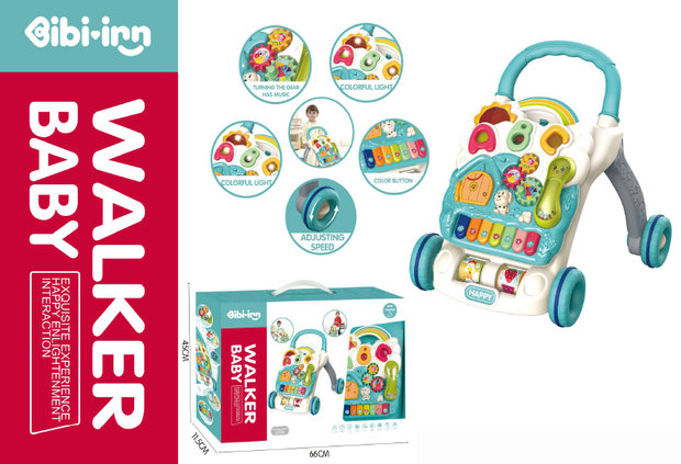 Baby Walker - Educatief Babyspeelgoed - loopspeelgoed - licht &amp; geluiden 