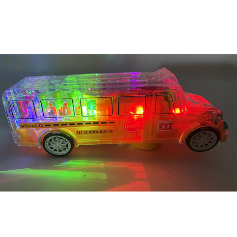 Schoolbus speelgoed - GearWheel -  kan rijden met lichtjes en muziek A