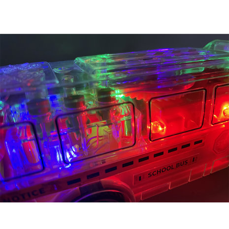 Schoolbus speelgoed - GearWheel -  kan rijden met lichtjes en muziek A