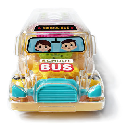 Schoolbus speelgoed - GearWheel -  kan rijden met lichtjes en muziek A