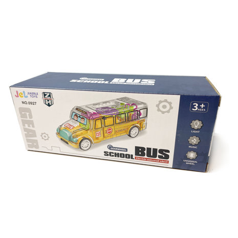 Schoolbus speelgoed - GearWheel -  kan rijden met lichtjes en muziek A