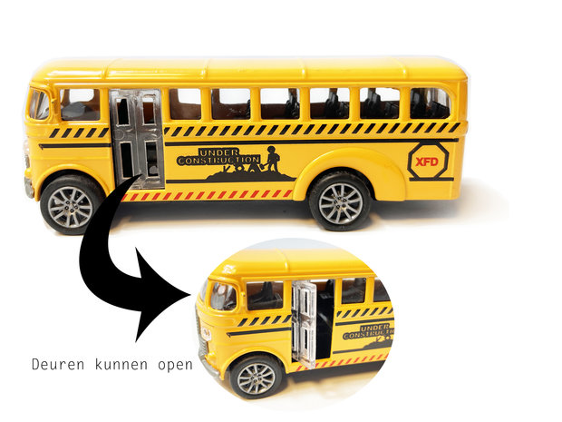 Speelgoed Die cast voertuigen - brandweer, politiewagen, schoolbus mix