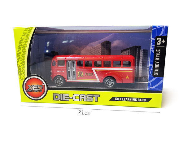 Speelgoed Die cast voertuigen - brandweer, politiewagen, schoolbus mix