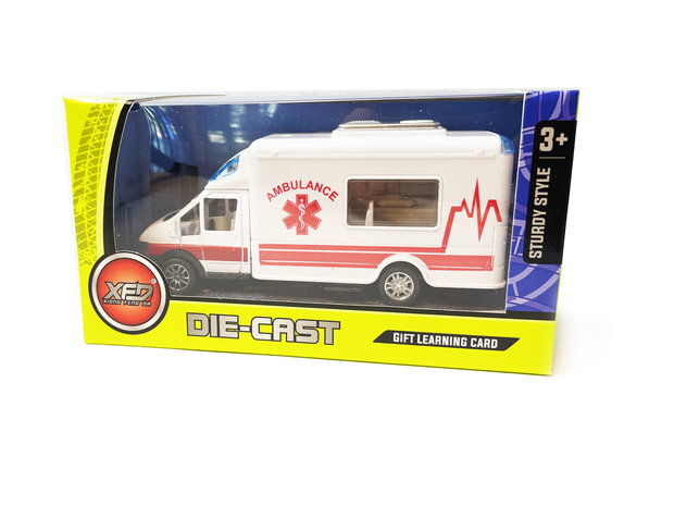 Speelgoed Die cast voertuigen - politiewagen, ambulance, brandweer auto mix 17cm