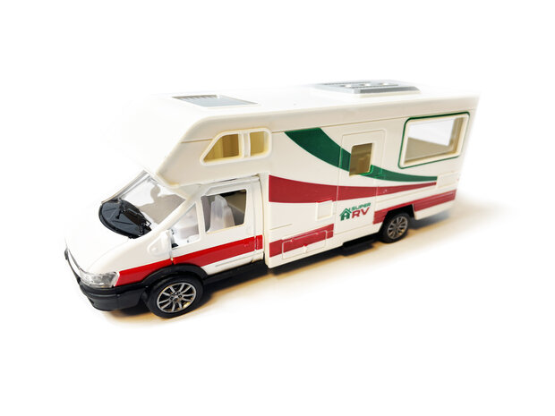 Caravan speelgoed voertuig - Vakantie camper - Die Cast - pull-back drive - 17CM