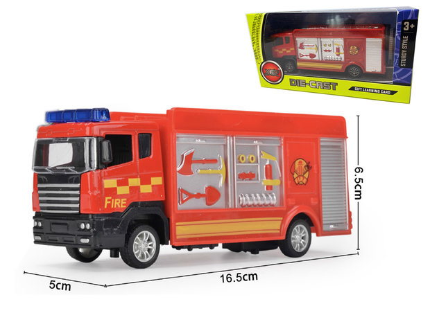 Speelgoed Die cast voertuigen -brandweerwagens mix assortiment 17cm