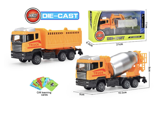 Speelgoed Die cast voertuigen -werkvoertuigen mix assortiment 17cm