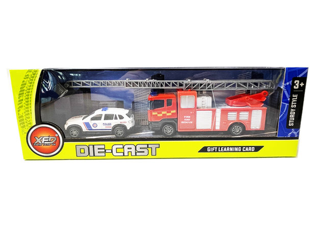 Speelgoed Die cast voertuigen -werkvoertuigen set 2in1 - mix assortiment