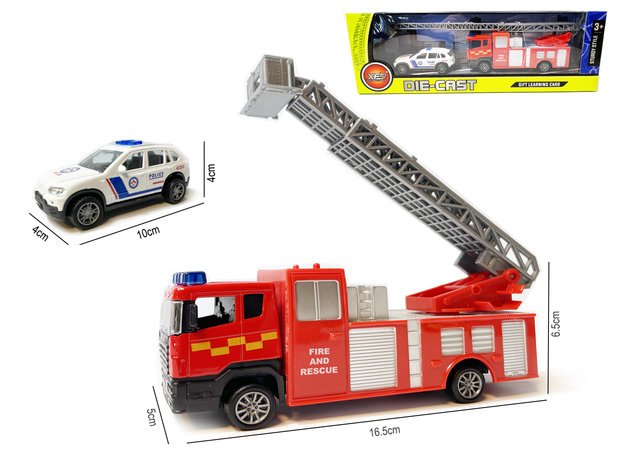 Speelgoed Die cast voertuigen -werkvoertuigen set 2in1 - mix assortiment