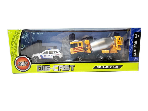 Speelgoed Die cast voertuigen -werkvoertuigen set 2in1 - mix assortiment