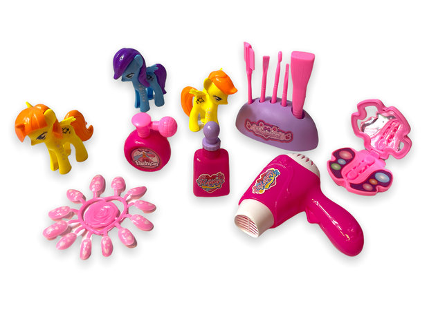 Speelgoed make up koffer incl. accessoires en pony&#039;s