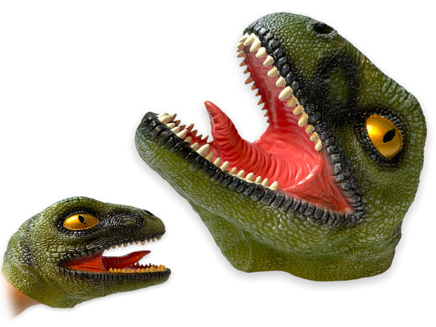 Hand Puppet Tyrannosaurus speelgoed - rubber Realistic handpop dinosaurus 