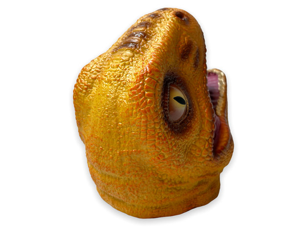 2in1 Hand Puppet Tyrannosaurus speelgoed - rubber Realistic handpop dinosaurus - set 2stuks