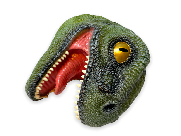 2in1 Hand Puppet Tyrannosaurus speelgoed - rubber Realistic handpop dinosaurus - set 2stuks