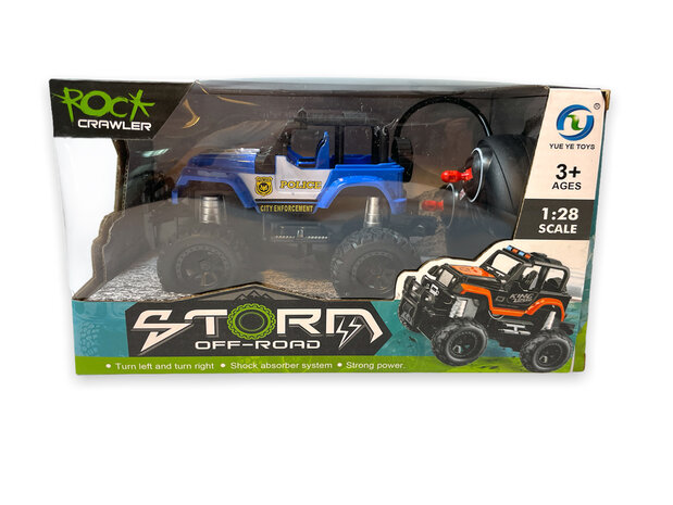 Rc Car - Remote Controlled Rock Crawler - Toy Car 1:28