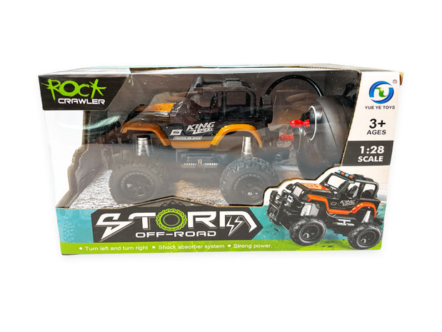 Rc auto - afstand bestuurbare rock crawler - speelgoed auto 1:28 