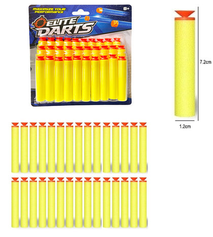 Elite Darts pijlen - 30 stuks darts met zuignap voor Nerf guns 