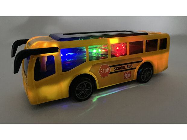 Radiografisch bestuurbare bus - 3D Led licht - RC Tour Bus speelgoed - 27CM - 4CH