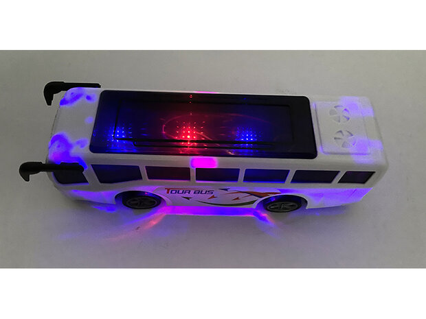 Radiografisch bestuurbare bus - 3D Led licht - RC Tour Bus speelgoed - 27CM - 4CH