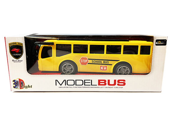 Radiografisch bestuurbare bus - 3D Led licht - RC Tour Bus speelgoed - 27CM - 2CH