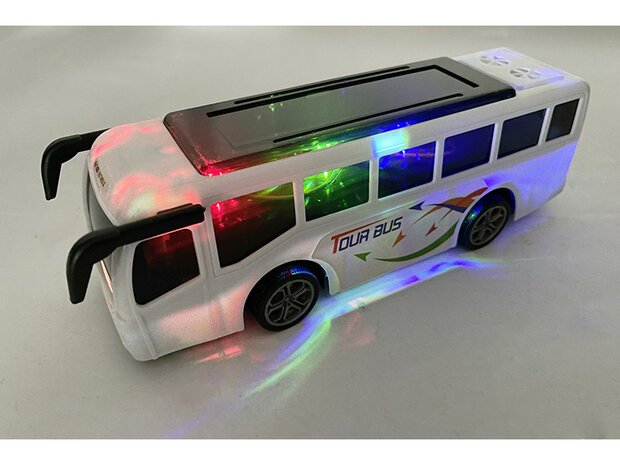 Radiografisch bestuurbare bus - 3D Led licht - RC Tour Bus speelgoed - 27CM - 2CH