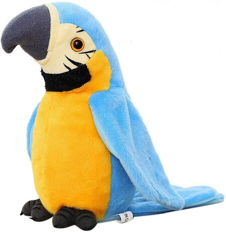 Pratende papegaai - Talking Parrot - Pratende Interactieve Knuffel 18CM mix kleuren