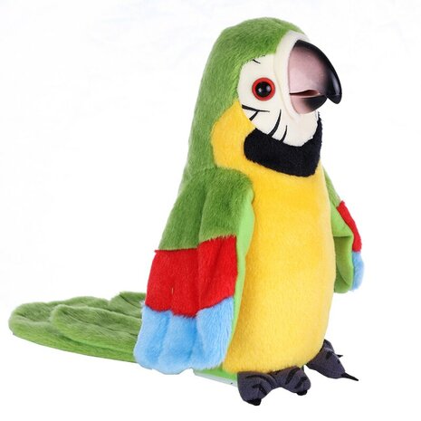 Pratende papegaai - Talking Parrot - Pratende Interactieve Knuffel 18CM mix kleuren
