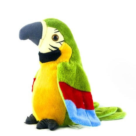Pratende papegaai - Talking Parrot - Pratende Interactieve Knuffel 18CM mix kleuren
