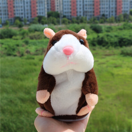 Pratende hamster - Talking Hamster - Pratende Interactieve Knuffel Speelgoed 15cm