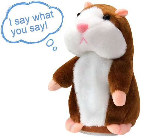 Pratende hamster - Talking Hamster - Pratende Interactieve Knuffel Speelgoed 15cm