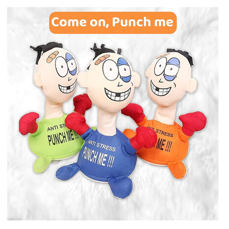 Poup&eacute;e anti-stress Punch Me - poup&eacute;e de boxe jouet interactif 20CM