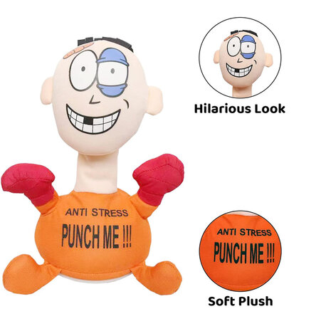 Poup&eacute;e anti-stress Punch Me - poup&eacute;e de boxe jouet interactif 20CM