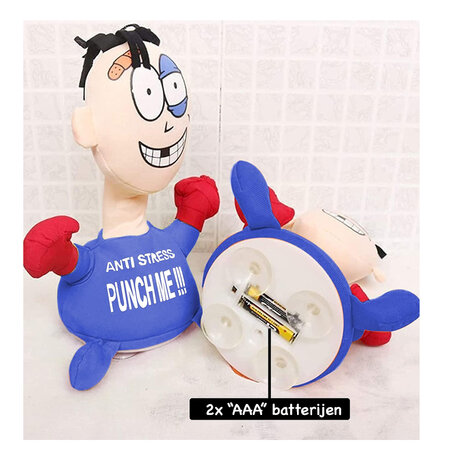 Punch Me Anti stress pop - interactieve speelgoed boks pop 20CM