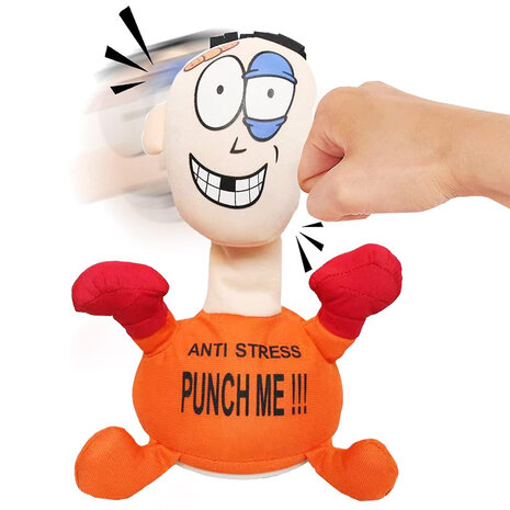 Poup&eacute;e anti-stress Punch Me - poup&eacute;e de boxe jouet interactif 20CM