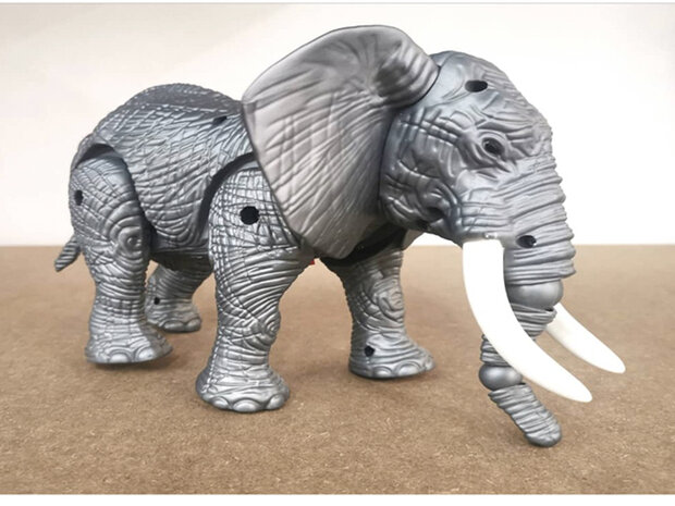 Speelgoed olifant - kan lopen en olifanten geluid maken - bewegende staart - Elephant 27CM g