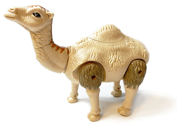 Speelgoed kameel - kan lopen maakt kamelen geluiden - met muziek - interactief - bewegende staart  - Desert Camel 24CM